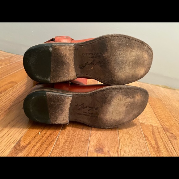 Frye Burnt Red Philip Harness Boot - Picture 7 of 7